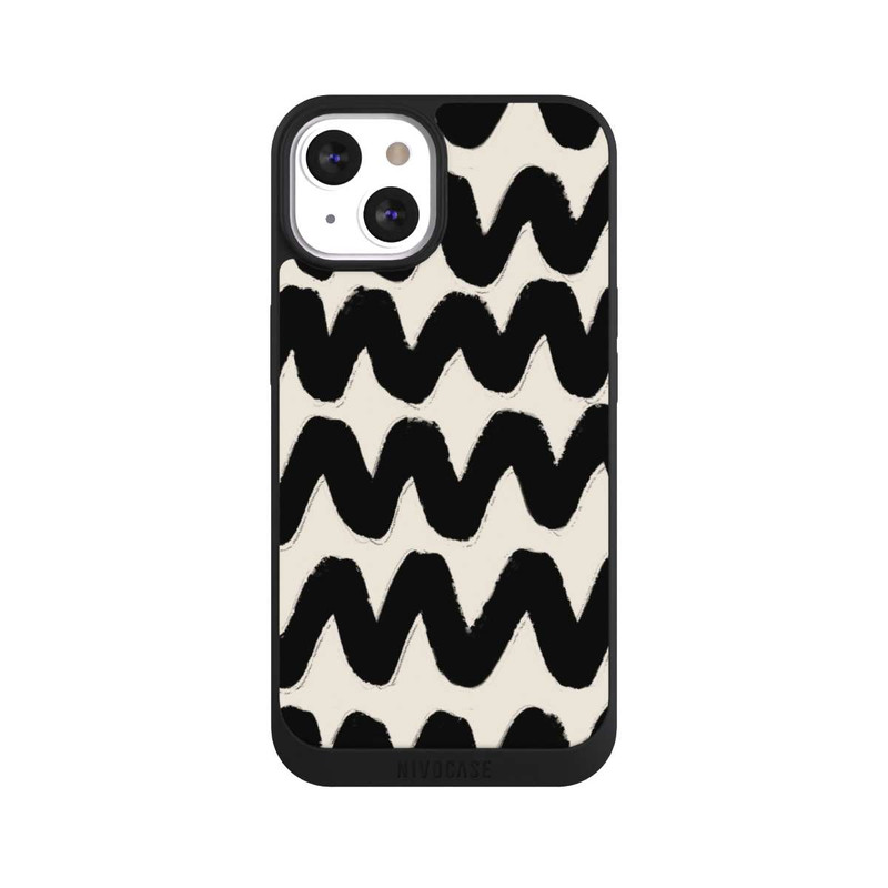 iPhone 13 NIVOpure Vagues Noires Pattern