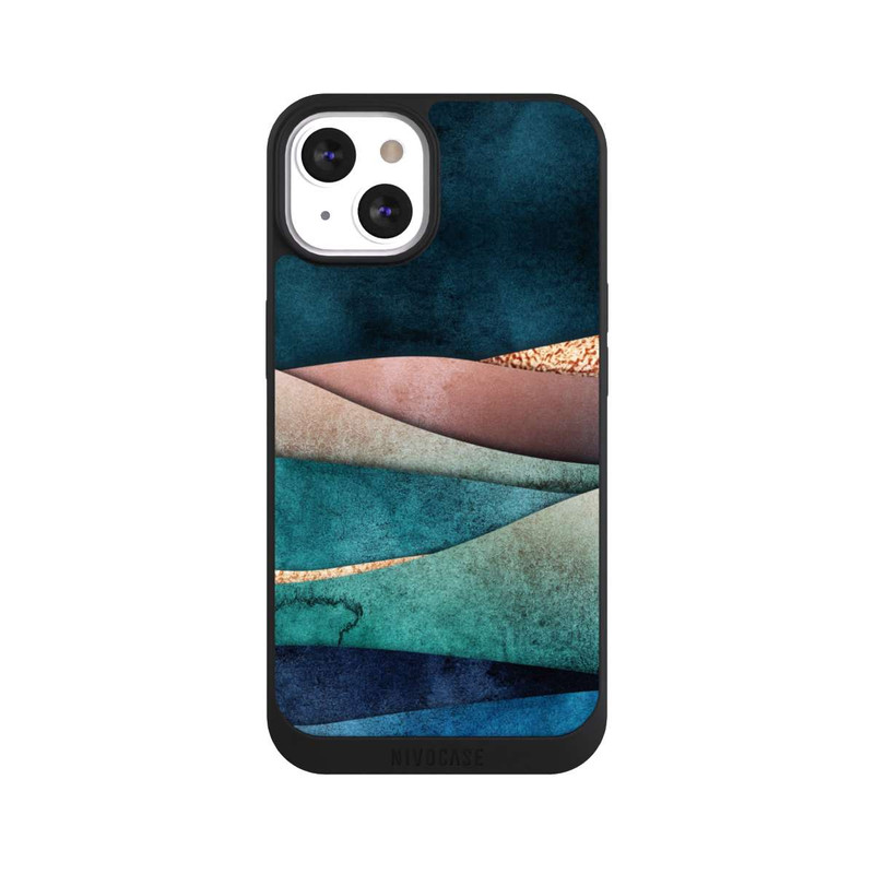 iPhone 13 NIVOpure Vagues bleu-or