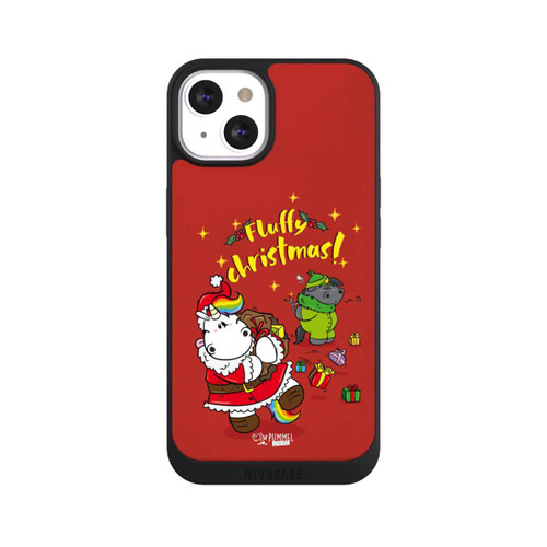Apple iPhone 13 NIVOpure Pummeleinhorn Fluffy Christmas Rot