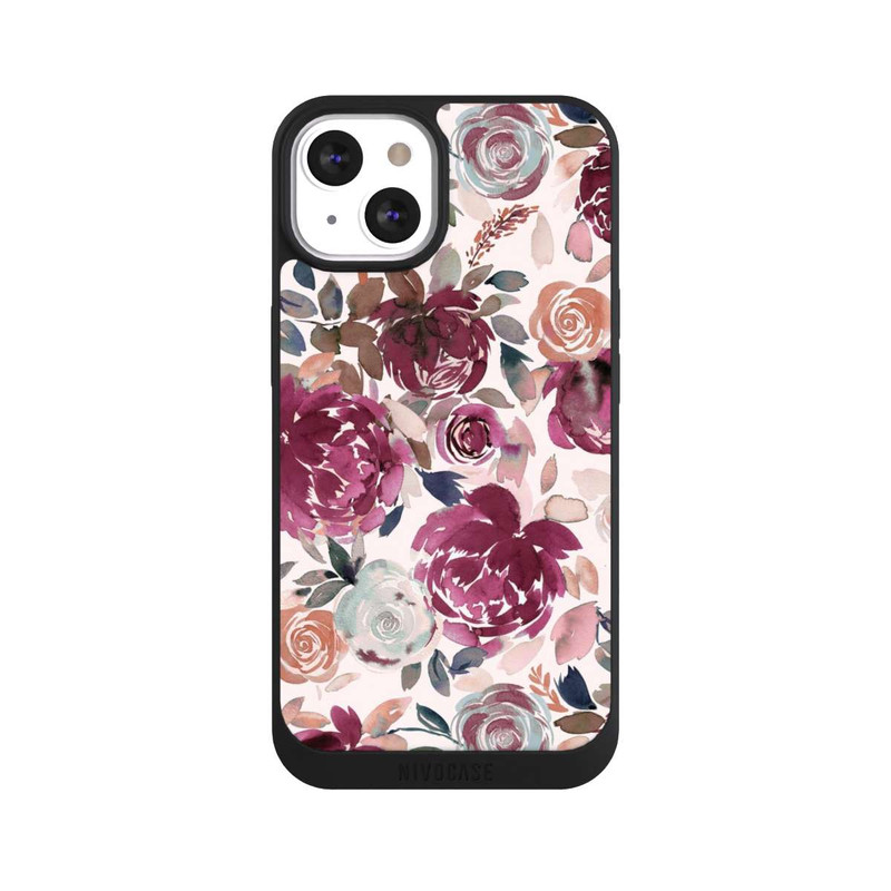 iPhone 13 NIVOpure Pivoines et roses d'automne Rose