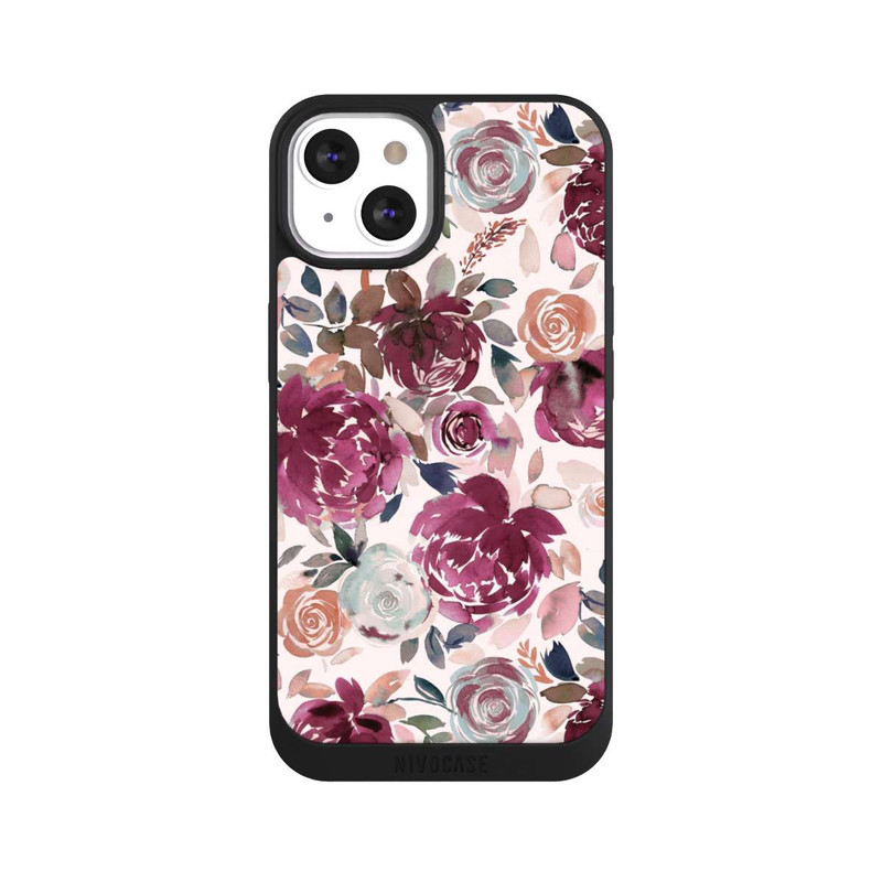 iPhone 13 NIVOpure Pivoines et roses d'automne Rose