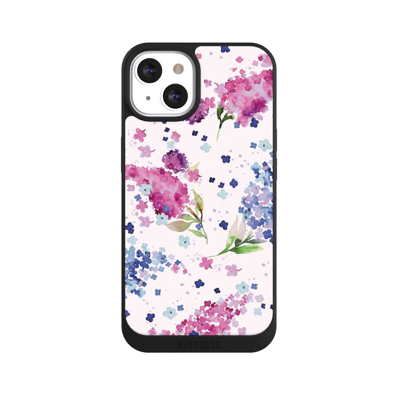 iPhone 13 NIVOpure Hortensien Lila und Rosa Blumen