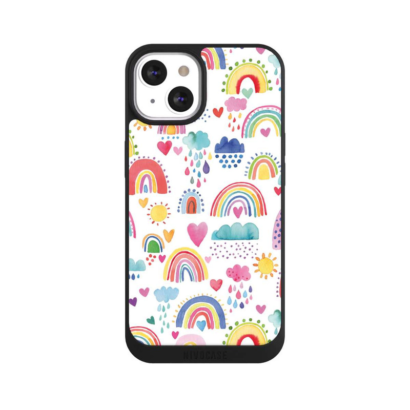 iPhone 13 NIVOpure Lovely Rainbows Multi Red