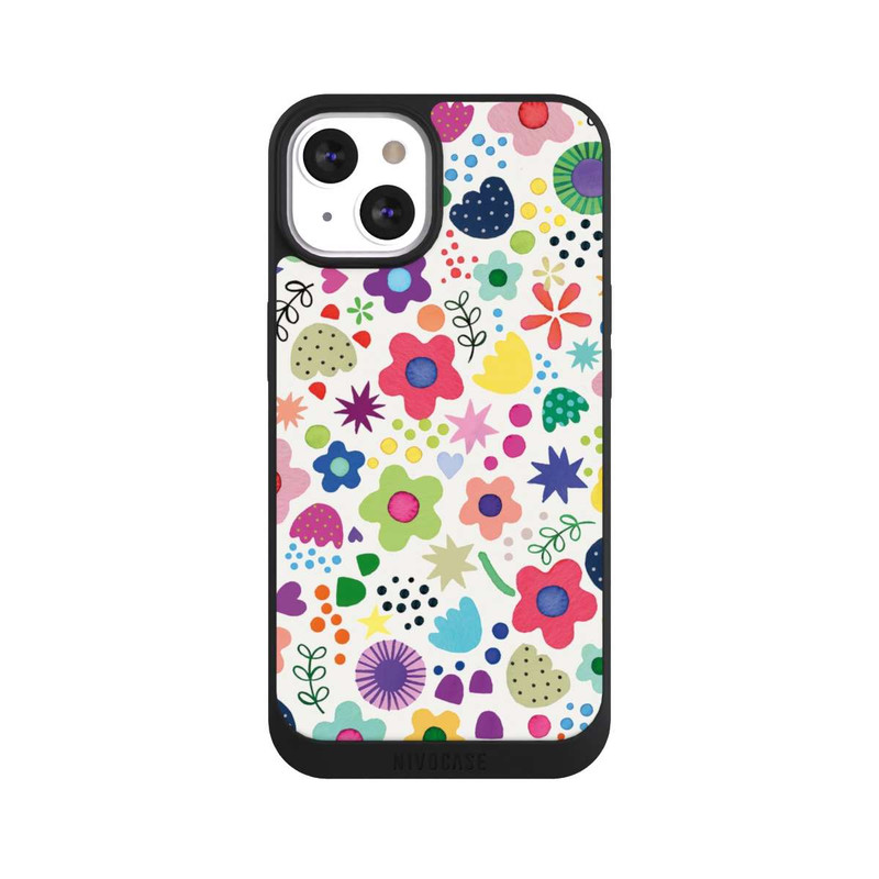 iPhone 13 NIVOpure Fleurs psychédéliques colorées