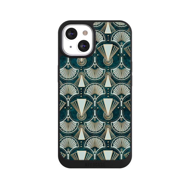 iPhone 13 NIVOpure Art Deco Green Pattern