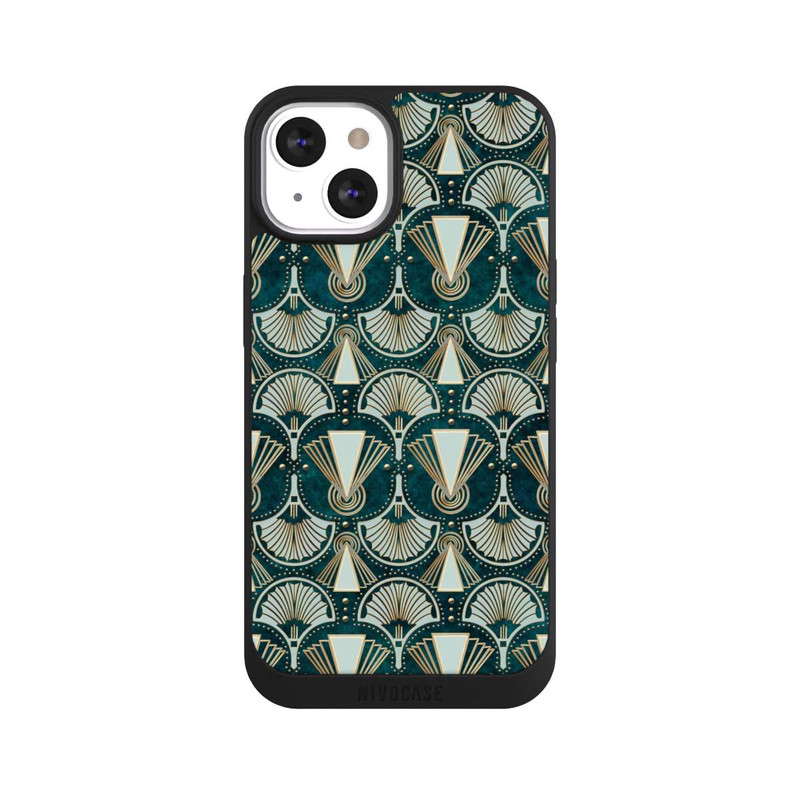 iPhone 13 NIVOpure Art Deco Green Pattern