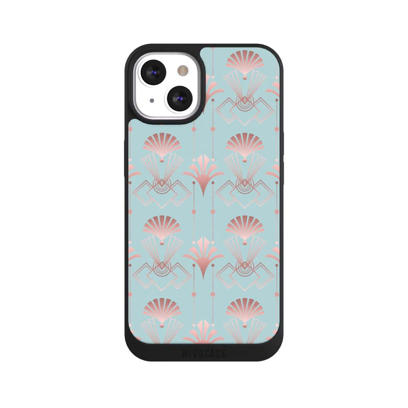 iPhone 13 NIVOpure Art Deco Rose Gold Elegance Blue