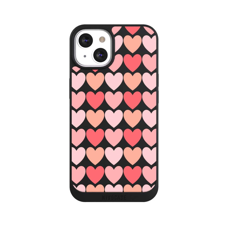 iPhone 13 NIVOpure Coeurs d'ombres roses