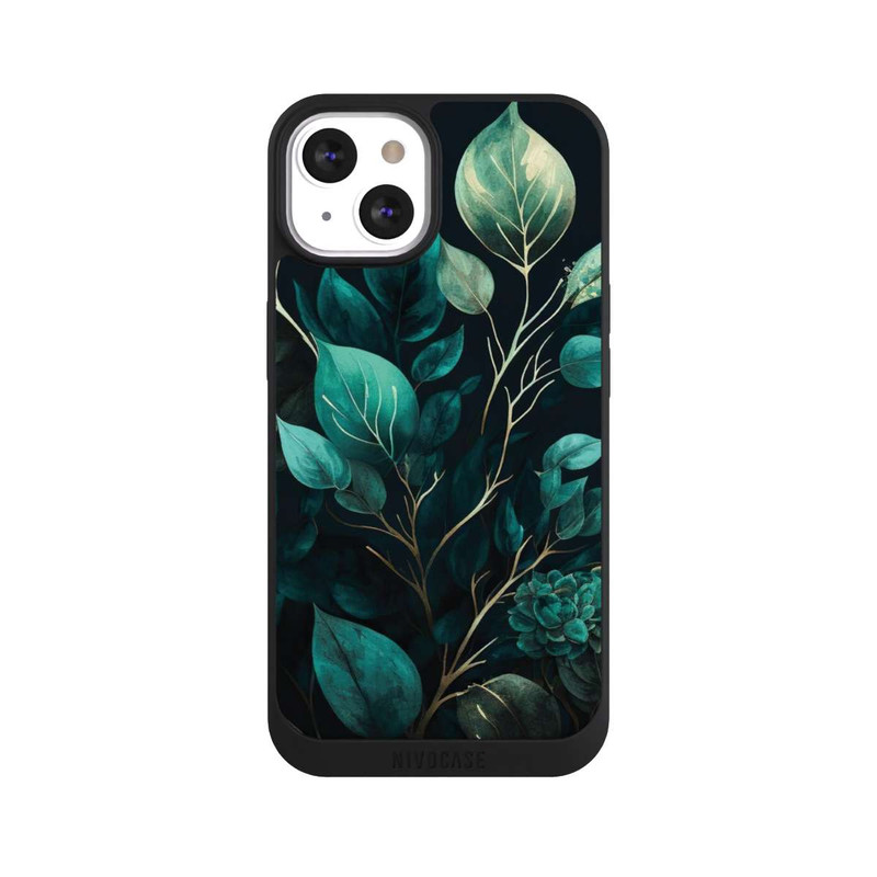 iPhone 13 NIVOpure Eukalyptus dunkler Hintergrund
