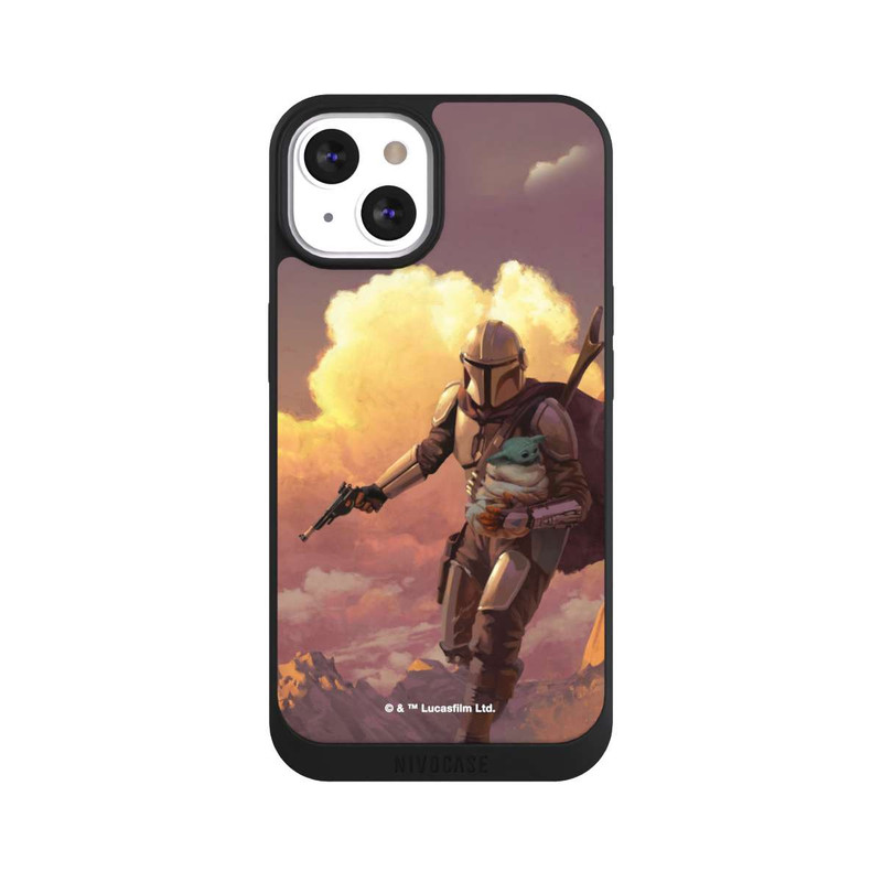 iPhone 13 NIVOpure Les nuages ​​du coucher du soleil Mandalorien et Grogu
