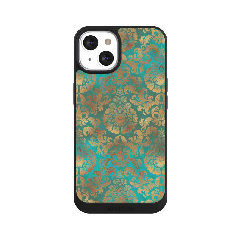 iPhone 13 NIVOpure Damasttapete Türkis