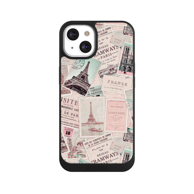 iPhone 13 NIVOpure Vintage Paris Postcards Pattern