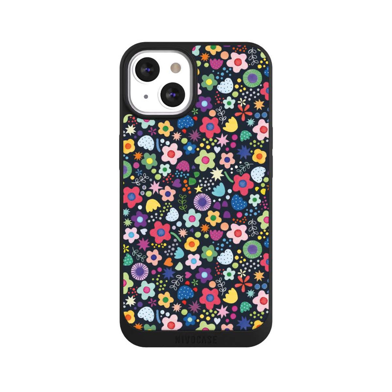 iPhone 13 NIVOpure Psychedelic Flowers Multi Black