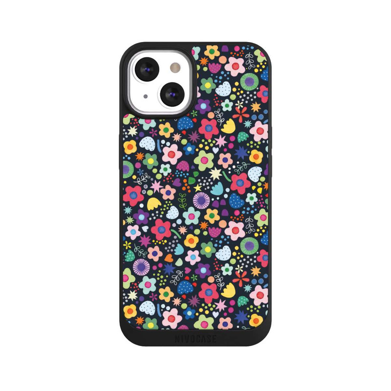 iPhone 13 NIVOpure Psychedelic Flowers Multi Black