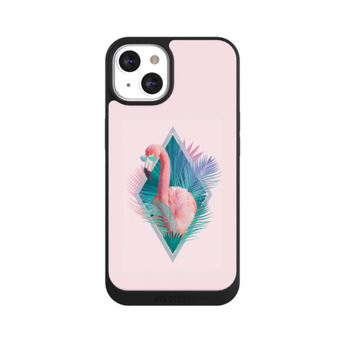 Apple iPhone 13 NIVOpure Tropical Leaves Flamingo