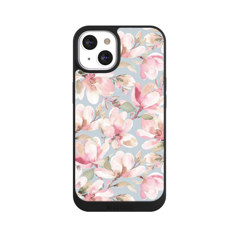 iPhone 13 NIVOpure Fleurs de magnolia rose pastel