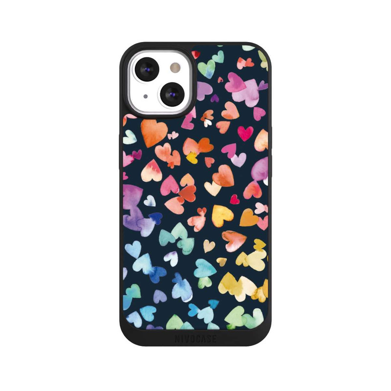 iPhone 13 NIVOpure Valentinstag Herzen Schwarz