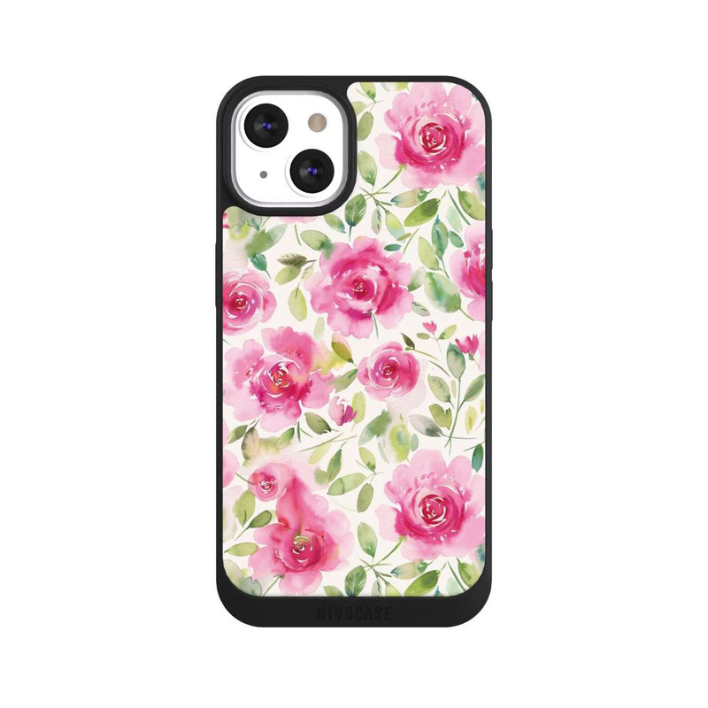 iPhone 13 NIVOpure Aquarelle de roses fraîches