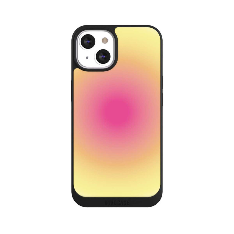 iPhone 13 NIVOpure Aura jaune rose cercle