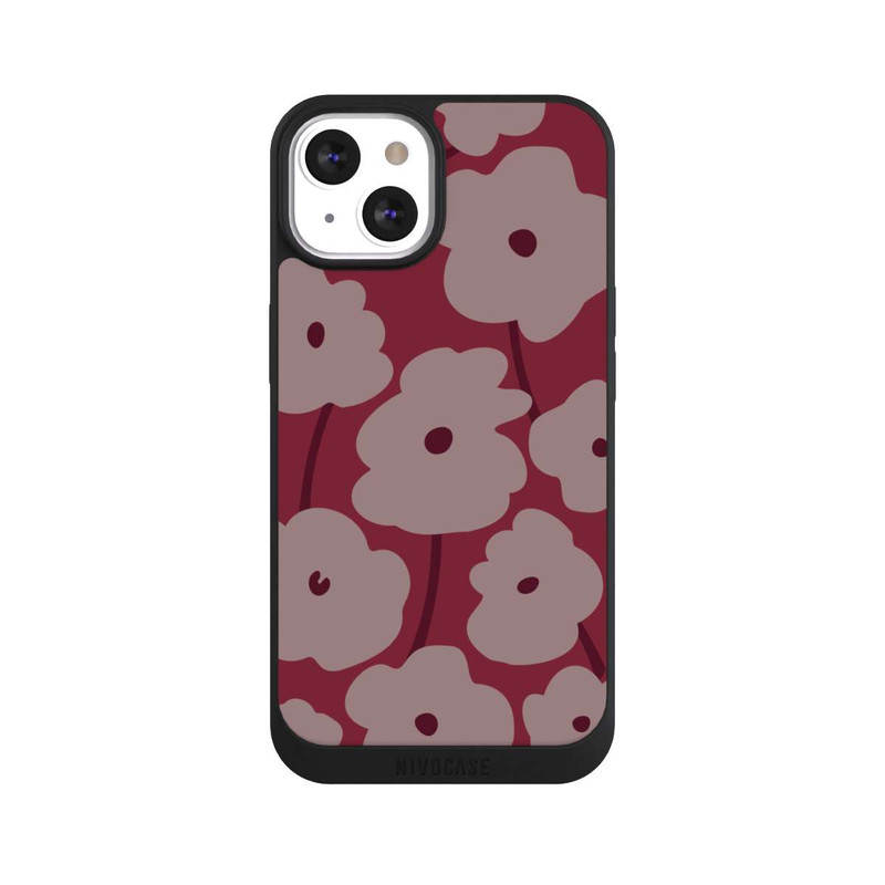iPhone 13 NIVOpure Minimalistic Flowers Bordeaux