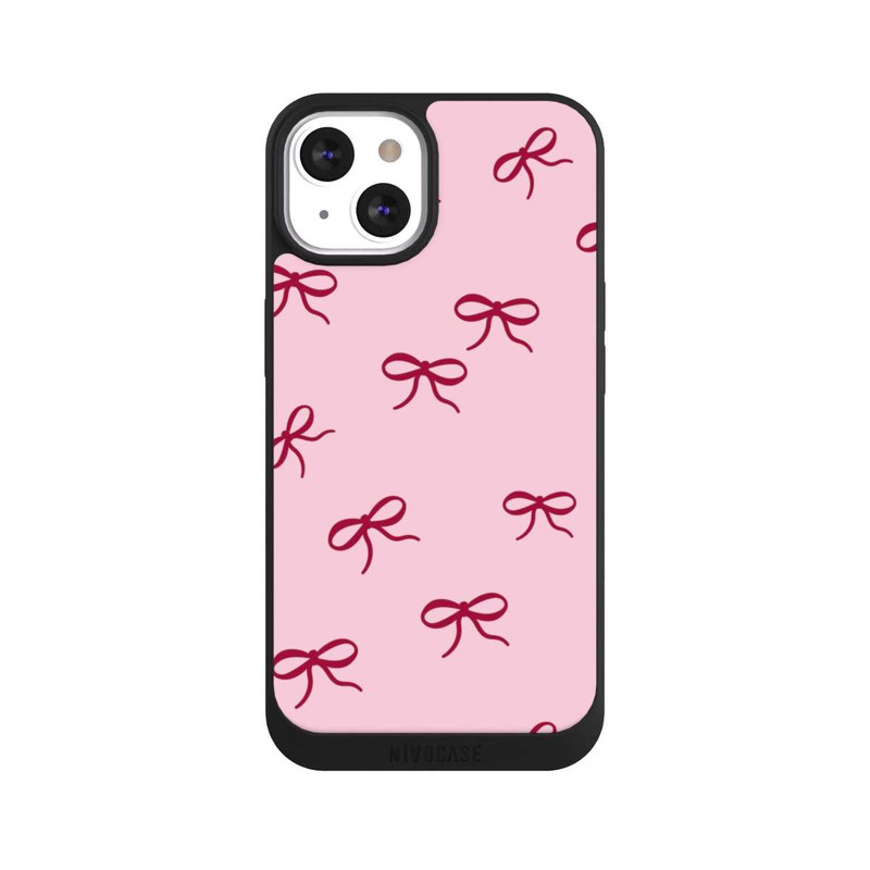 iPhone 13 NIVOpure Schleifen Muster Rot Pink