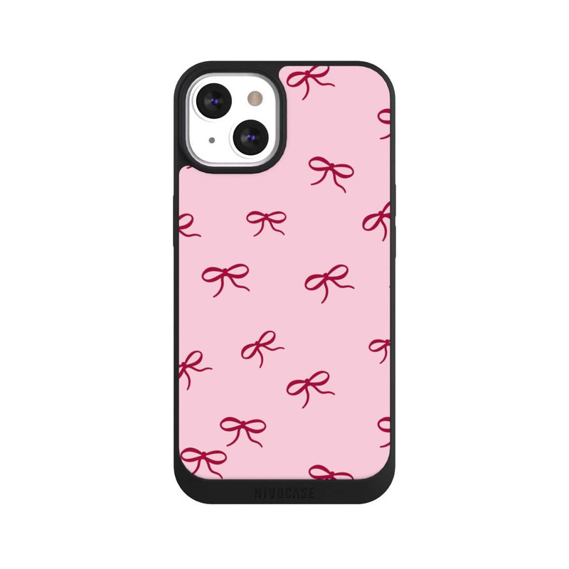 iPhone 13 NIVOpure Schleifen Muster Rot Pink
