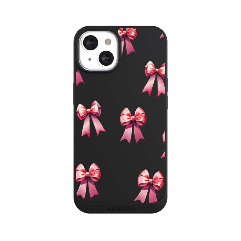 iPhone 13 NIVOpure Bow Red Pattern Watercolor Transparent