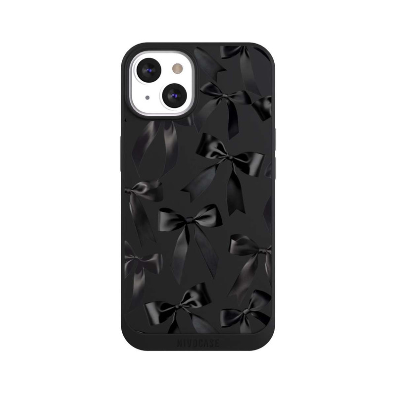 iPhone 13 NIVOpure Noeud en Satin Noir