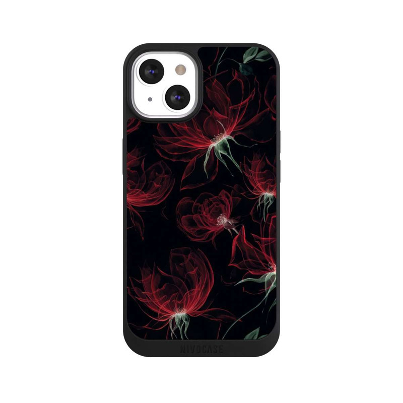 iPhone 13 NIVOpure Tapete mit roten Blumen