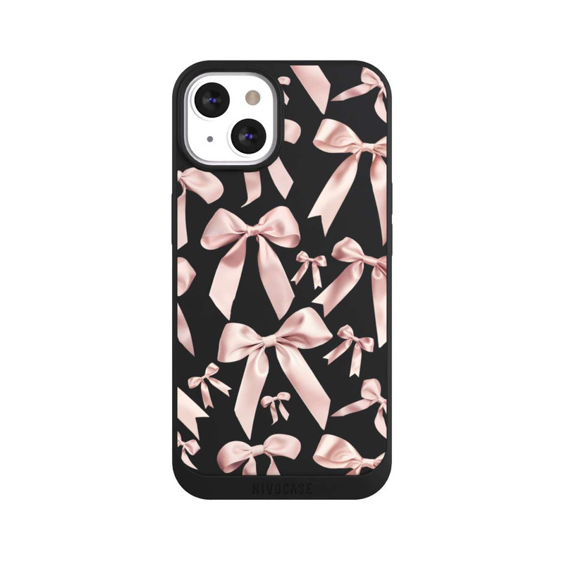 iPhone 13 NIVOpure Noeuds en Satin Rose