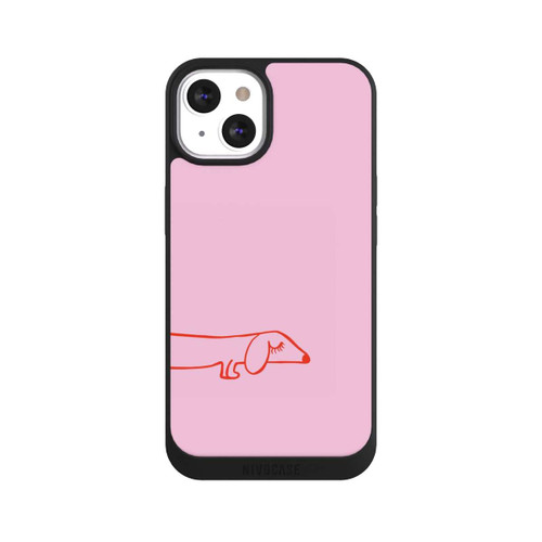 Apple iPhone 13 NIVOpure Dachshund Illustration Pink