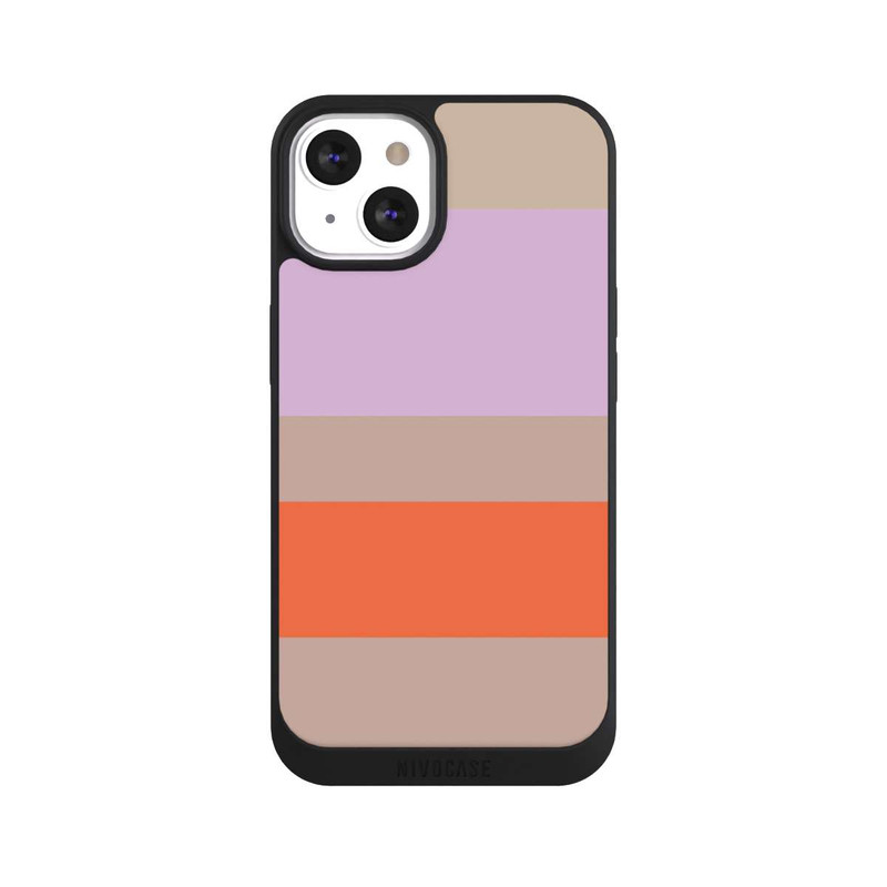 iPhone 13 NIVOpure Moca Lila Orange Stripes