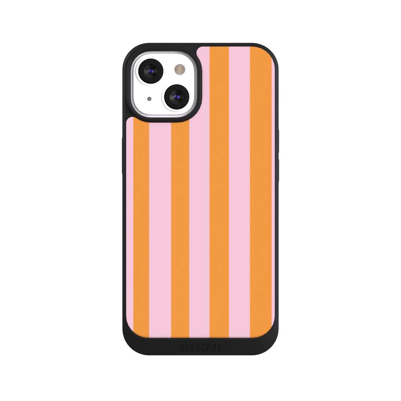 iPhone 13 NIVOpure Orange And Pink Stripes