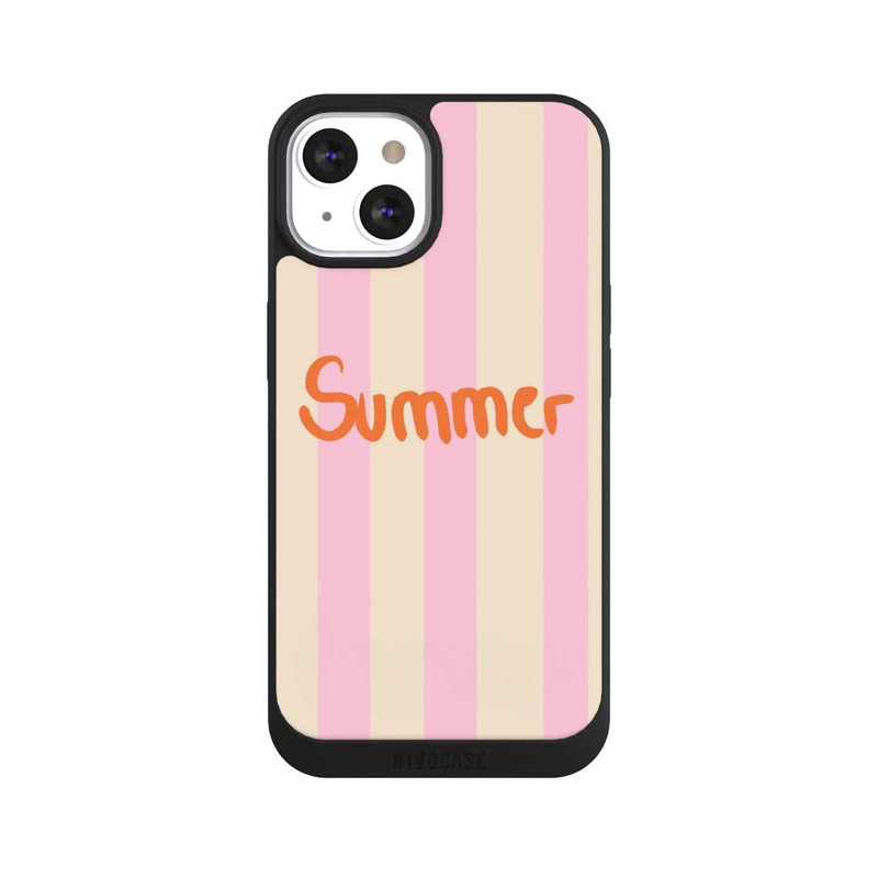 iPhone 13 NIVOpure Summer Pink And Orange Stripes