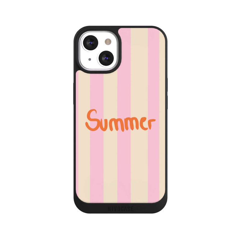 iPhone 13 NIVOpure Summer Pink And Orange Stripes