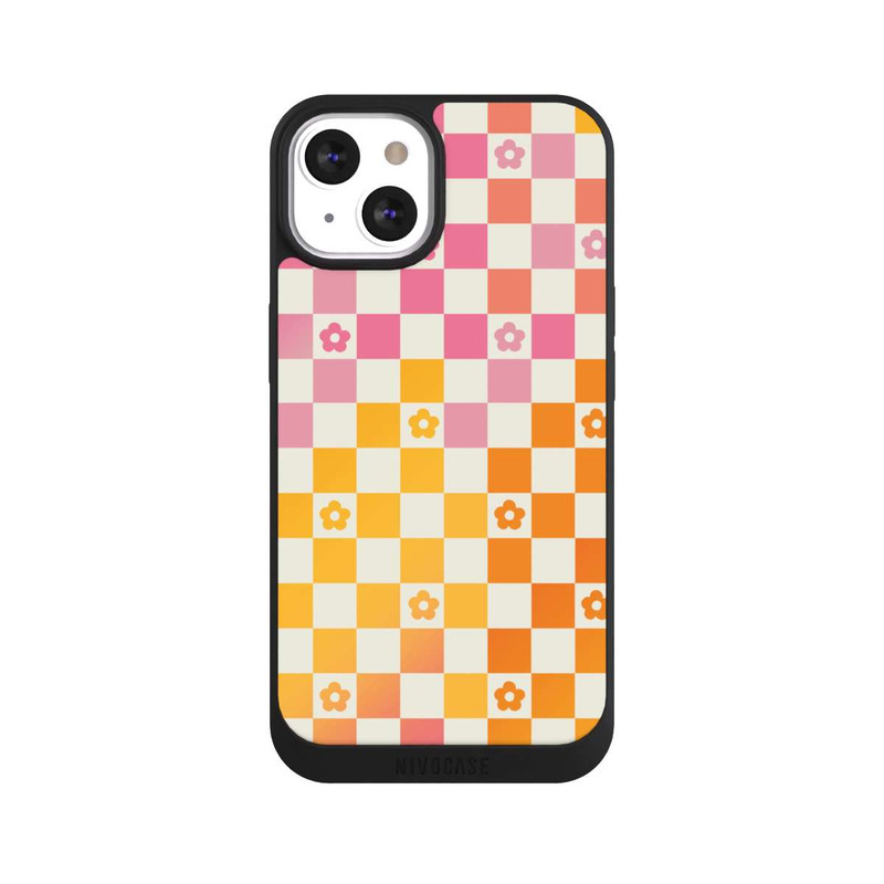 iPhone 13 NIVOpure Colorful Dopamin Flowers Checked Pattern