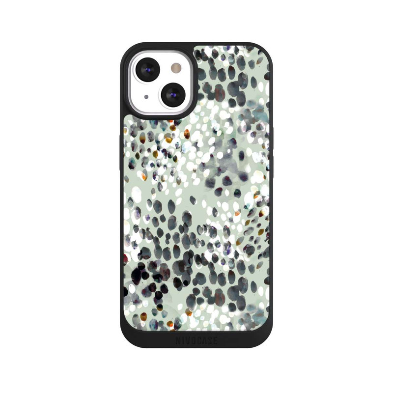 iPhone 13 NIVOpure Modern Splash Pattern on Green