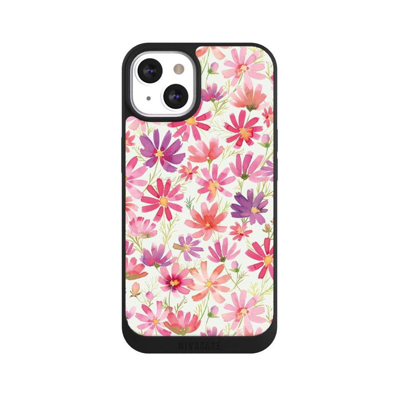 iPhone 13 NIVOpure Boho Cosmos Flowers Purple