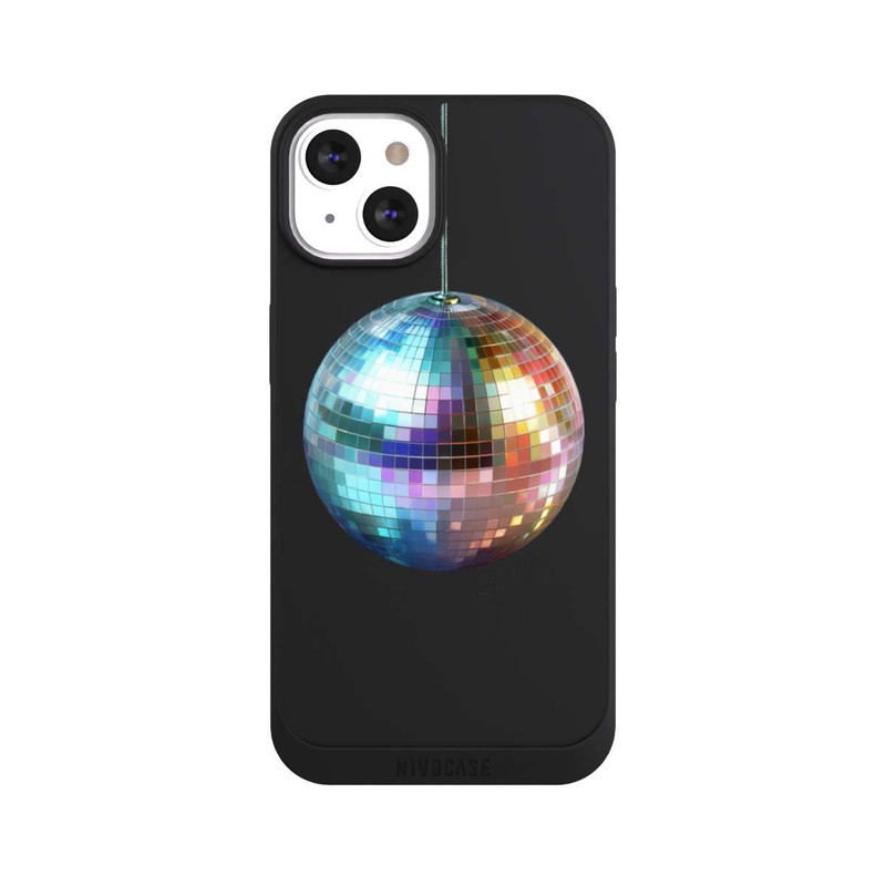 iPhone 13 NIVOpure Discokugel Party Blau Gold Transparent mit KI