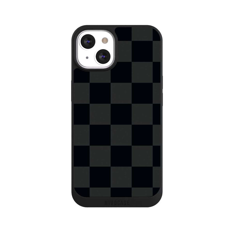 iPhone 13 NIVOpure motif en damier noir