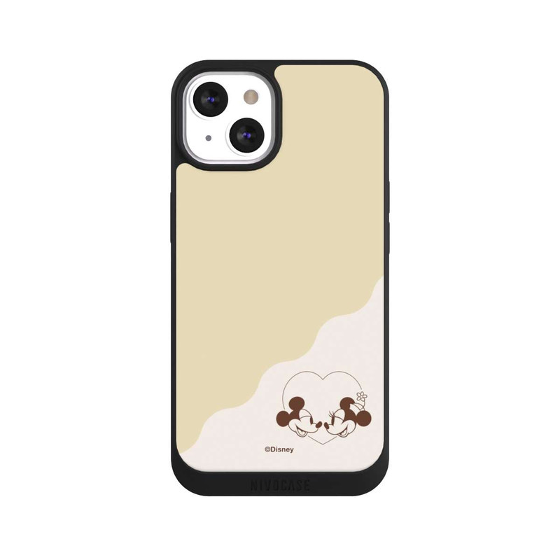 iPhone 13 NIVOpure Mickey and Minnie Love Heart Beige