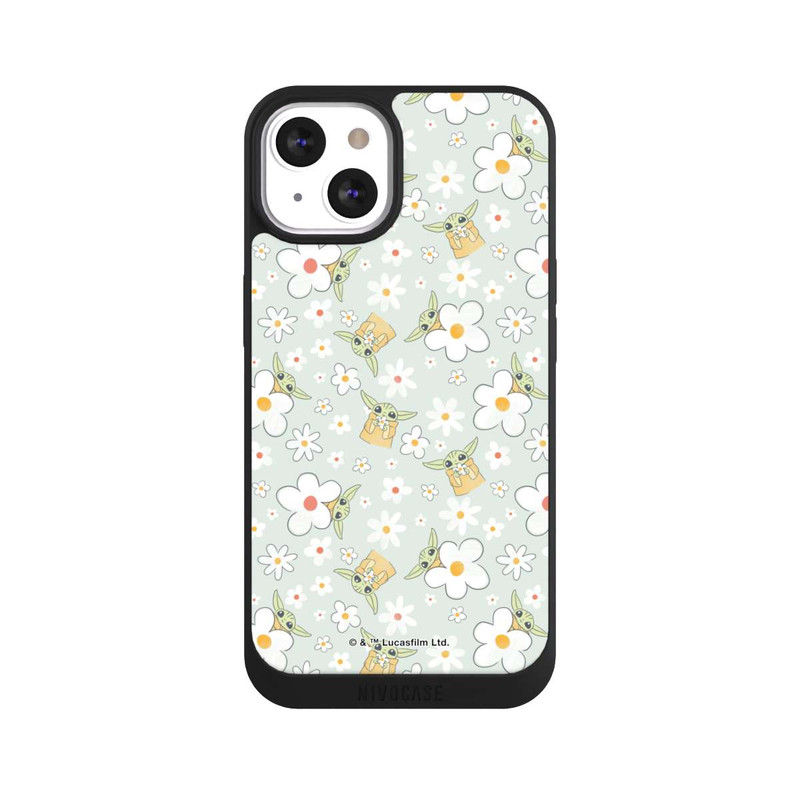 iPhone 13 NIVOpure Baby Yoda Blumen Muster