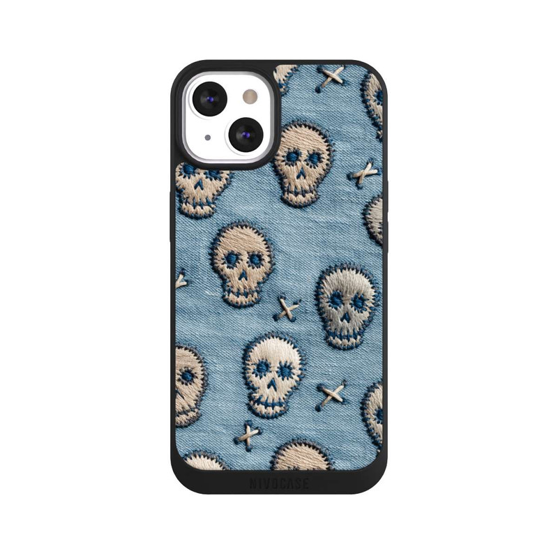 iPhone 13 NIVOpure Skulls on Jeans Pattern