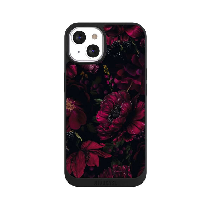iPhone 13 NIVOpure Dunkle Rote Blumen Liebe