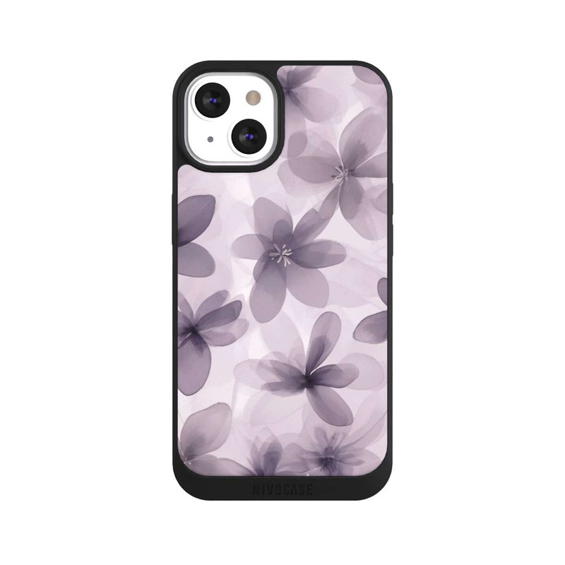 iPhone 13 NIVOpure Fliederfarbenes Blumenmuster mit KI