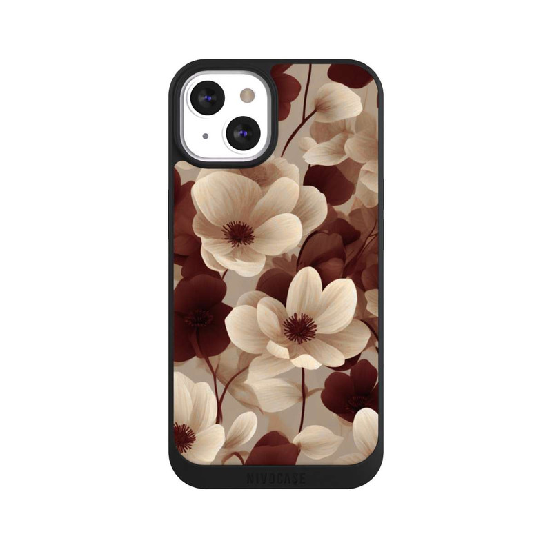 iPhone 13 NIVOpure Naturfarbenes Blumenmuster mit KI