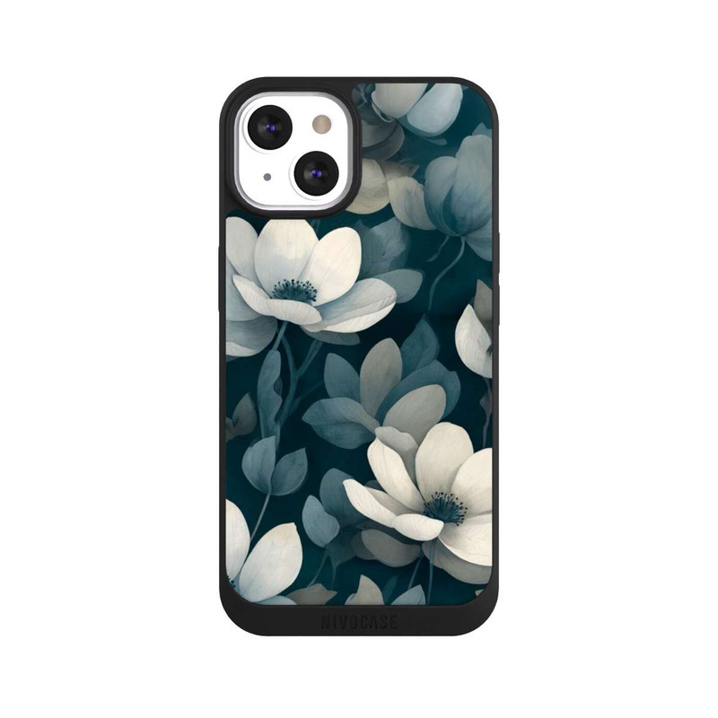 iPhone 13 NIVOpure Negative Flower Petrol White with AI