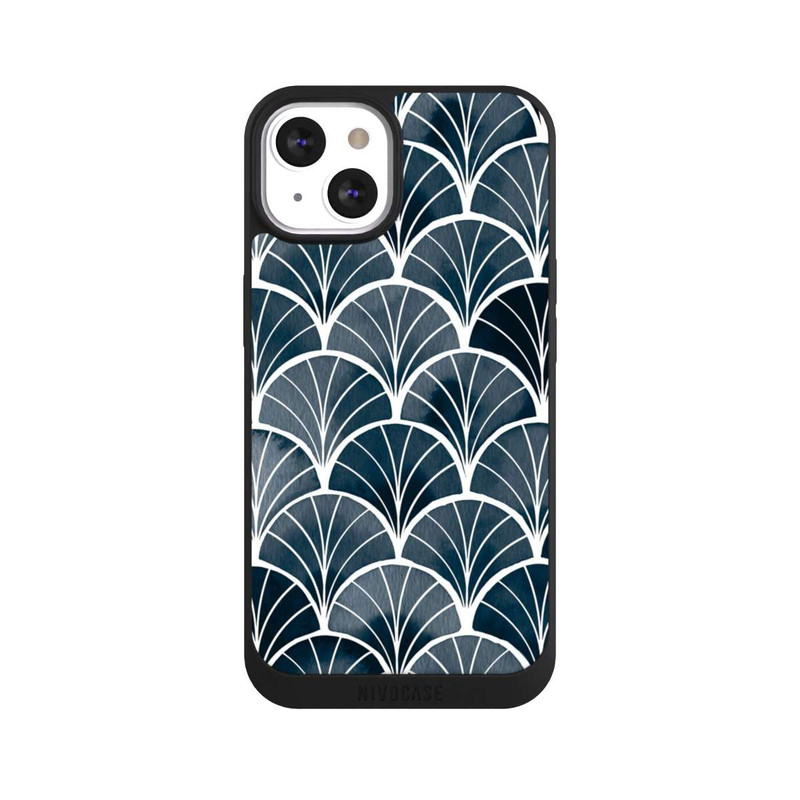 iPhone 13 NIVOpure Botanische Brise Art Deco Grau