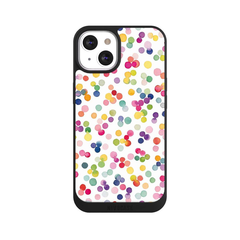 iPhone 13 NIVOpure Watercolour Punkte Bunt