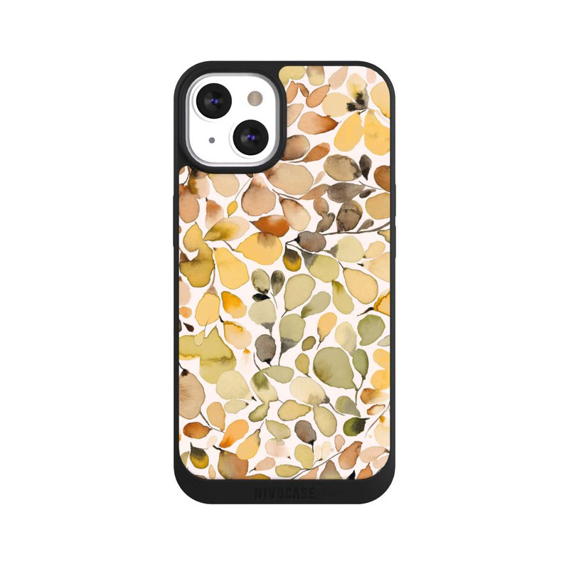 iPhone 13 NIVOpure Eucalyptus Watercolor Leaves Brown Autumn
